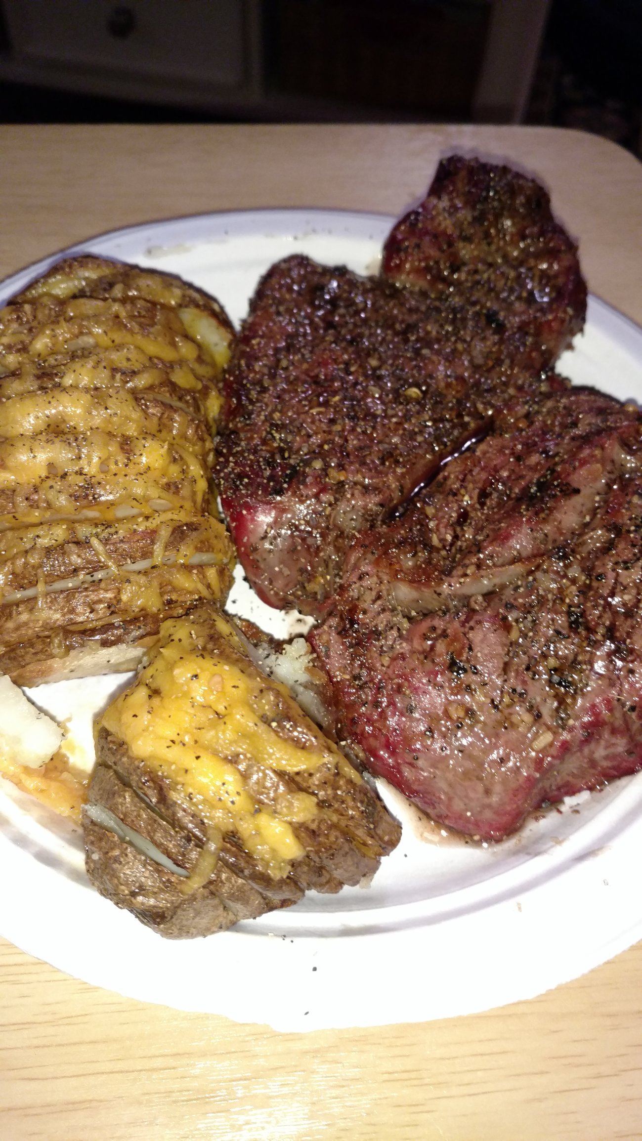 Chuck Eye Steaks And Potatoes Big Green Egg Egghead Forum The 20862