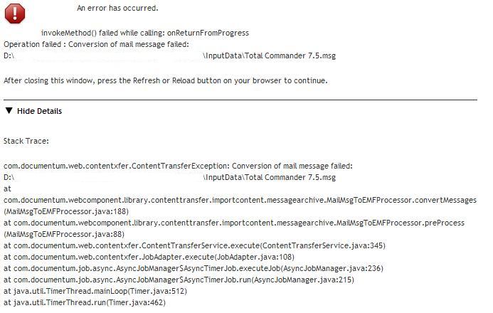 dm_message_archive import error.JPG