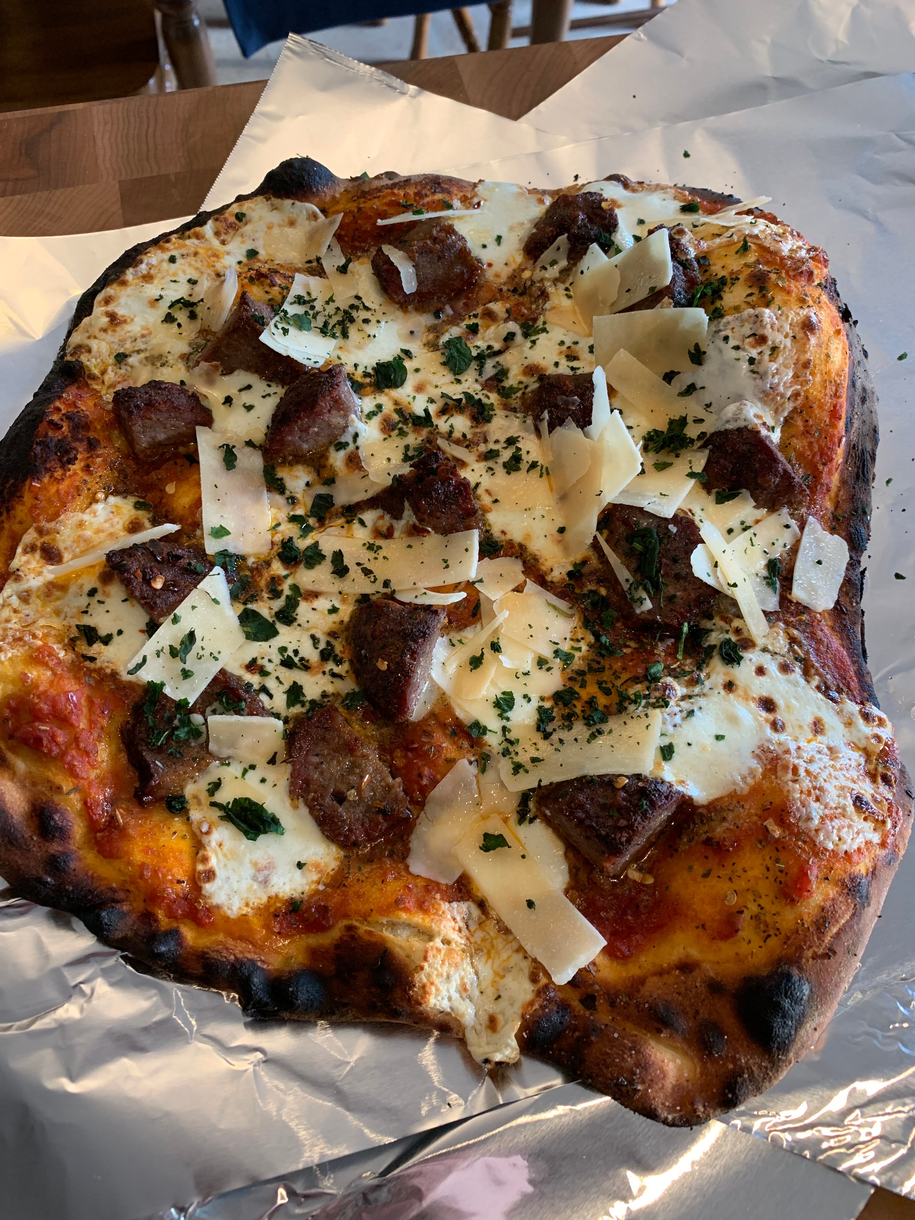 Meatball Parm pizza — Big Green Egg Forum