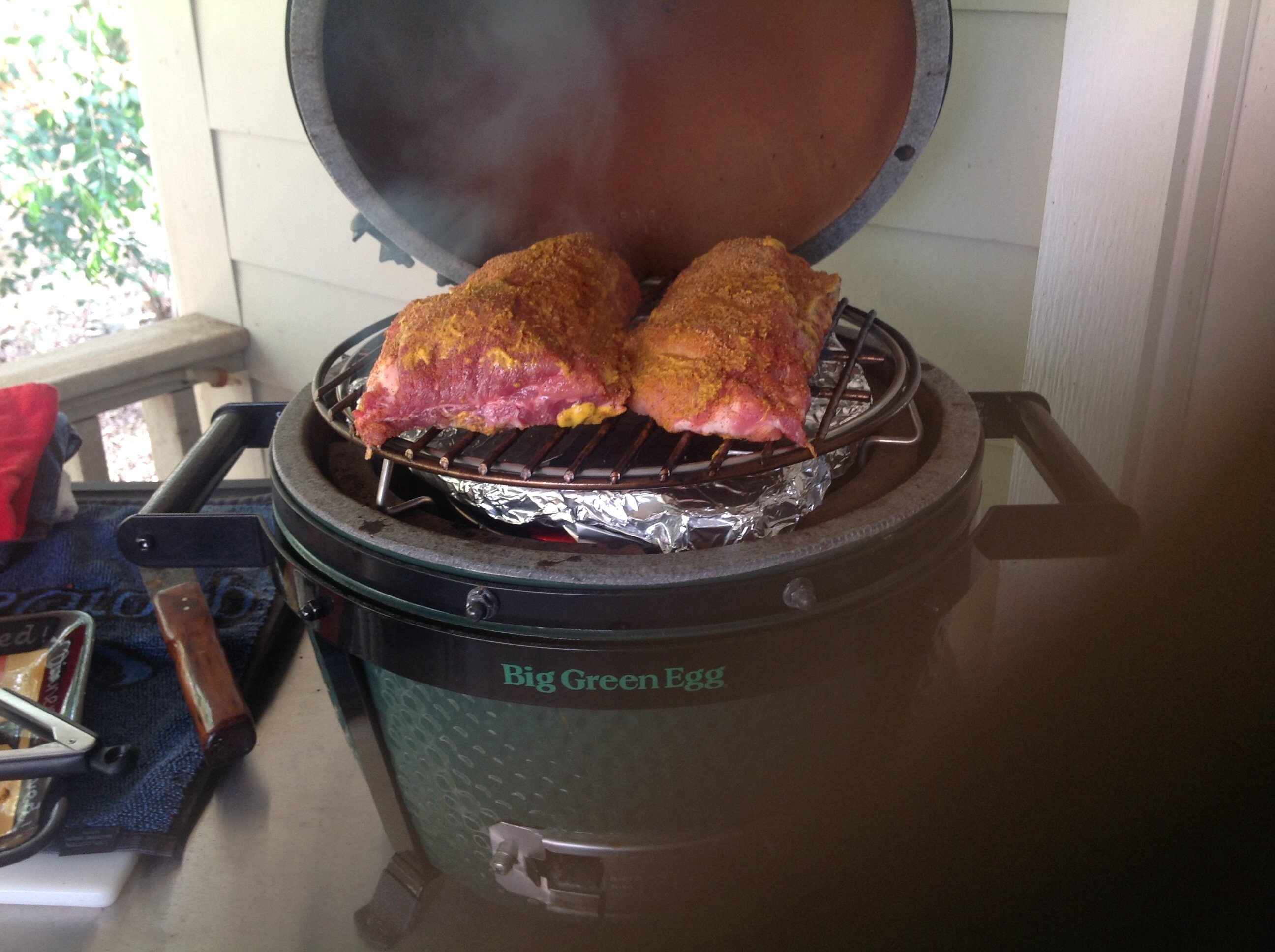 Turbo Ribs on the Mini Max. Will check back back in 100 mins — Big