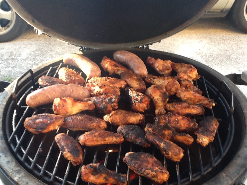 Wangs and sausage — Big Green Egg Forum