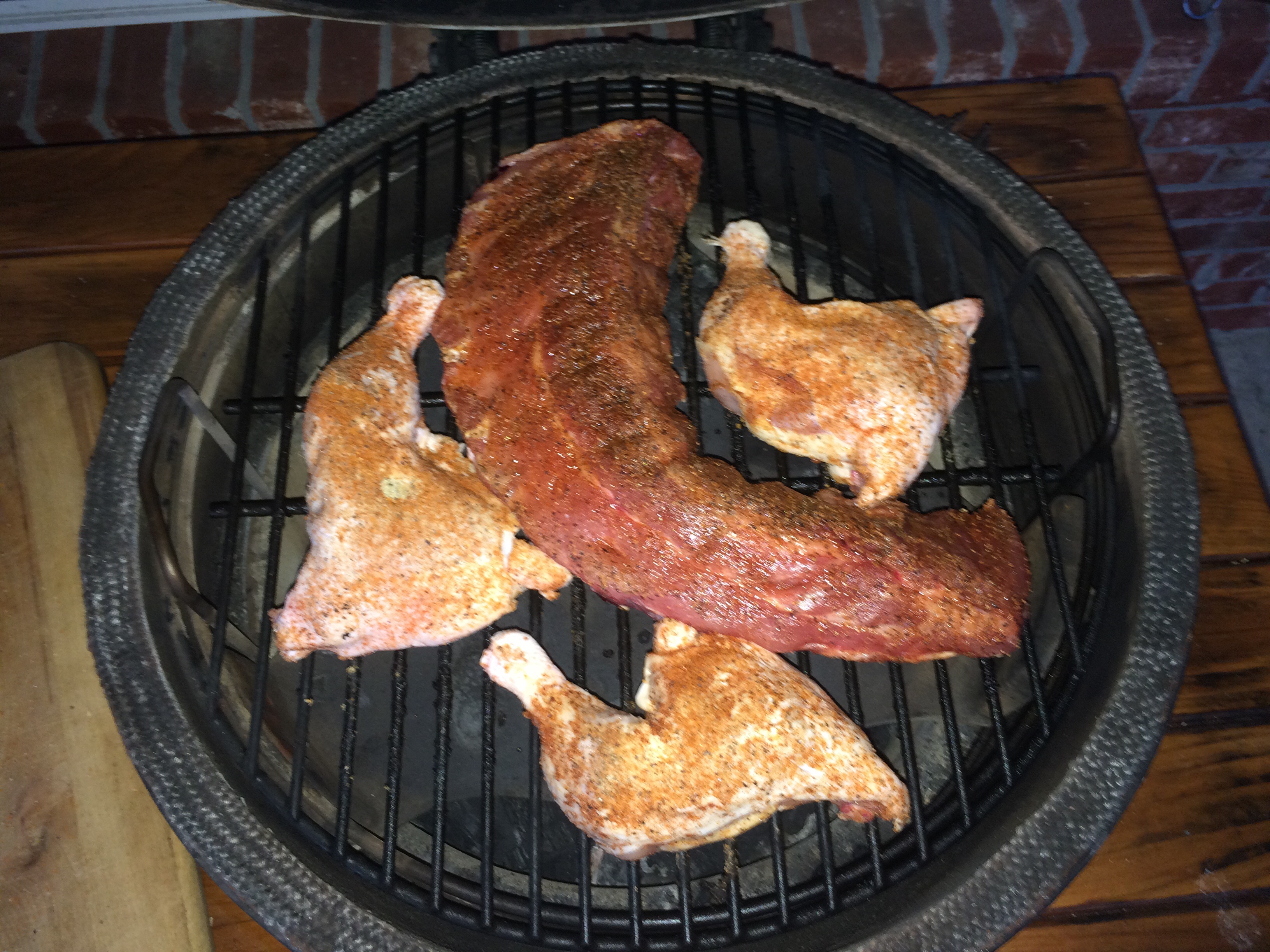 Turbo Chicken & Ribs. — Big Green Egg EGGhead Forum The Ultimate