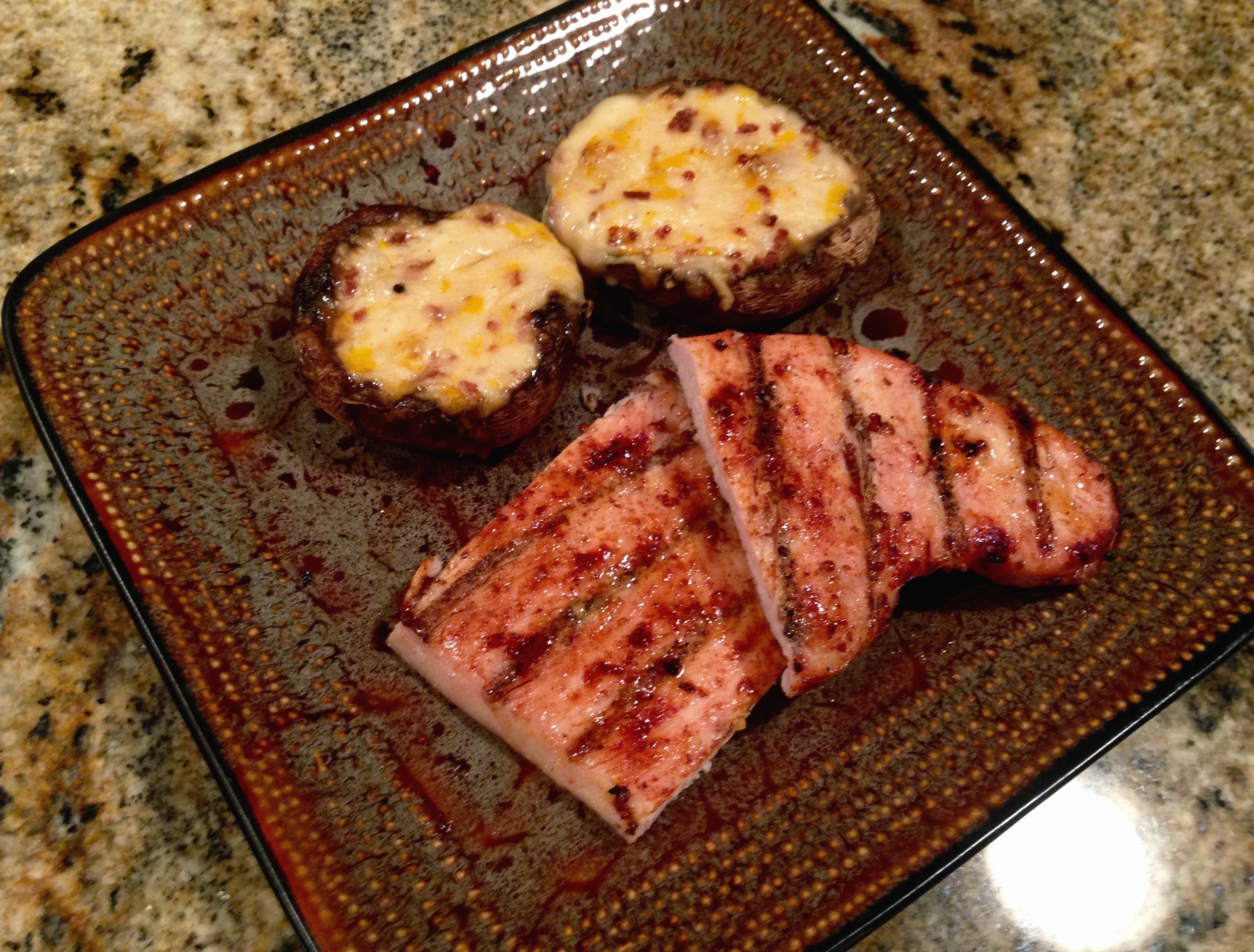 Turkey Chops and Stuffed Shrooms — Big Green Egg Forum