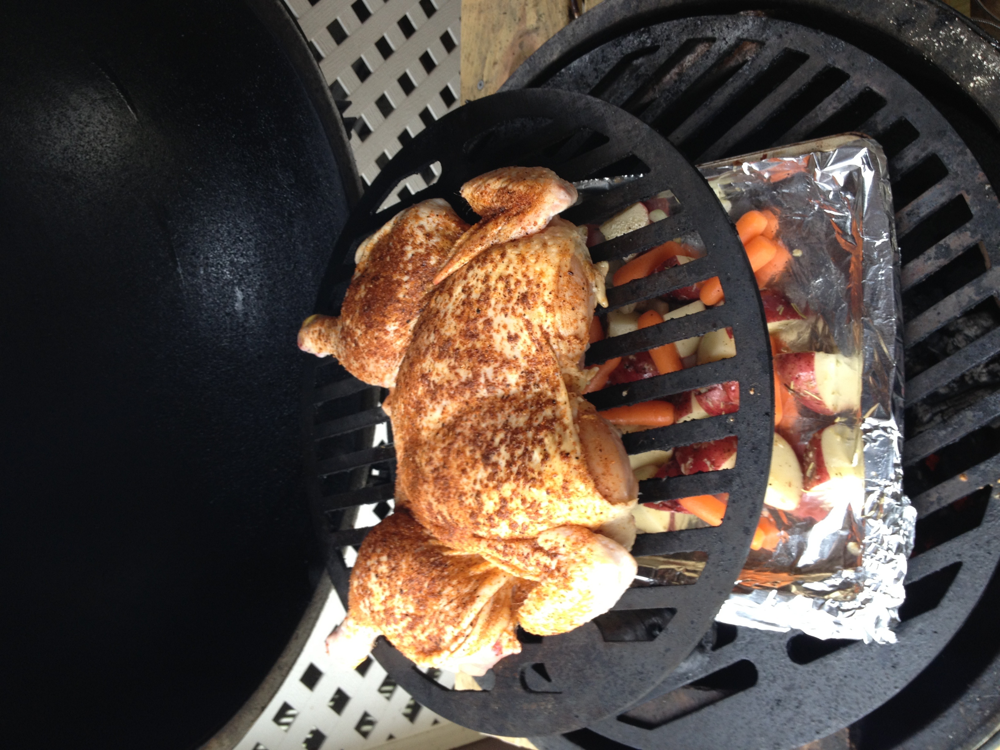 Indirect Spatchcock Chicken? — Big Green Egg Forum