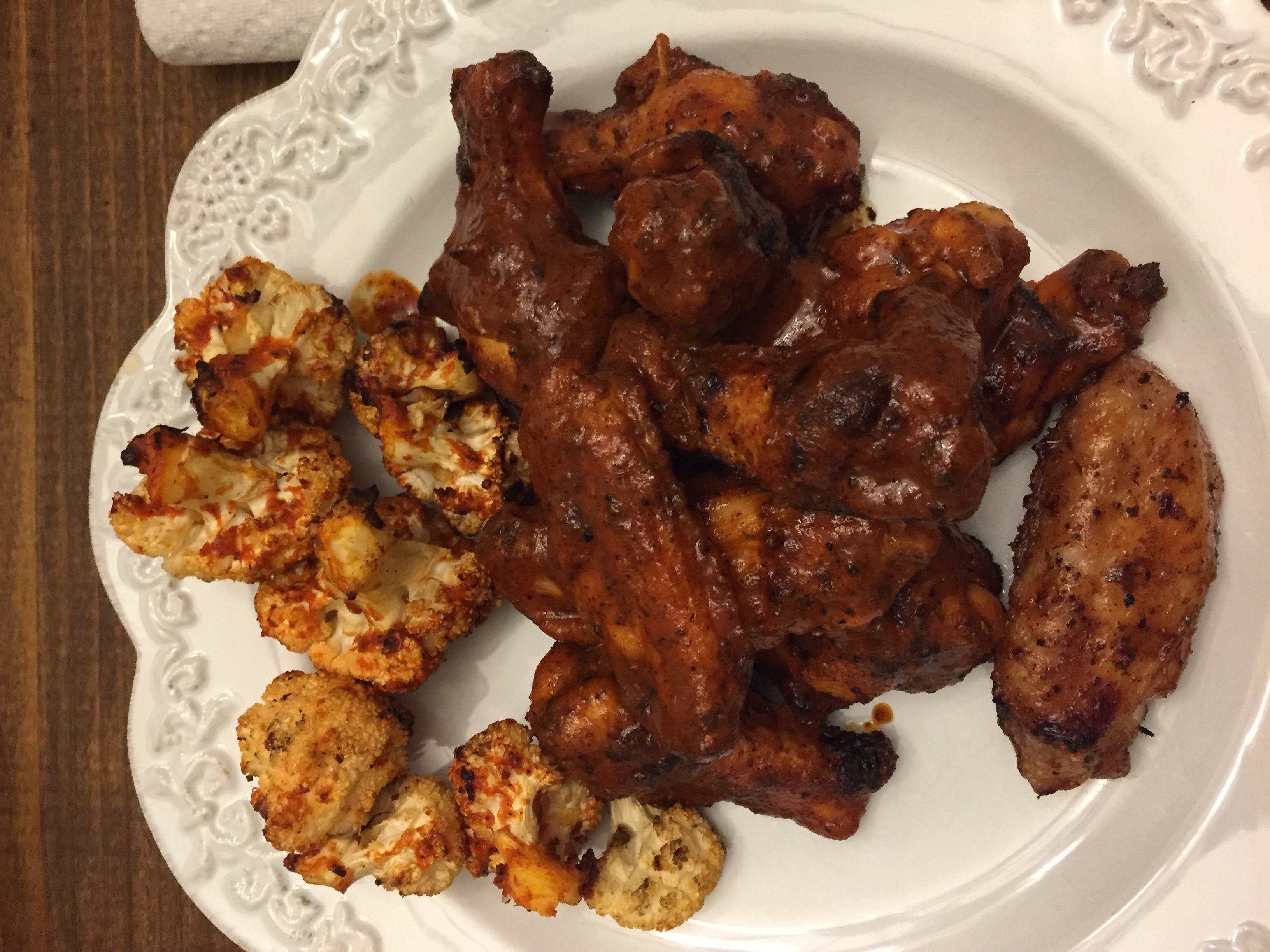 Wings and buffalo cauliflower — Big Green Egg Forum