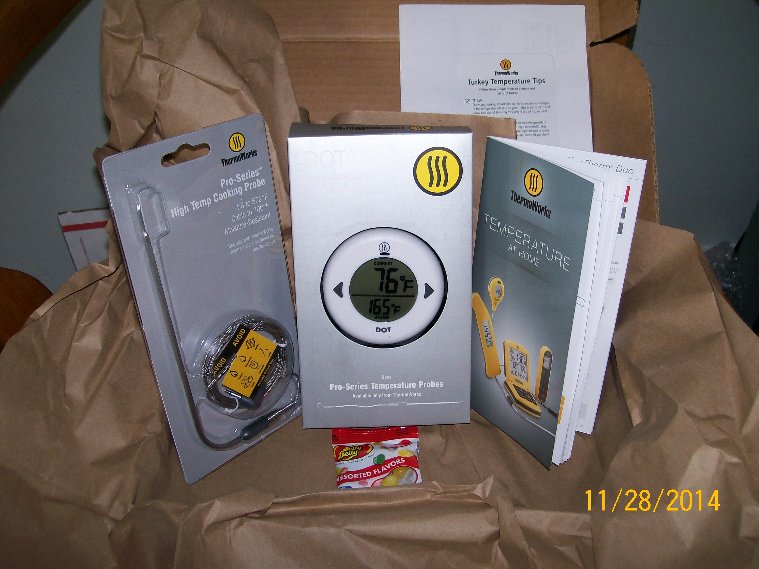 Just bought a pack of Jelly Bellies and a Thermoworks Dot came with it