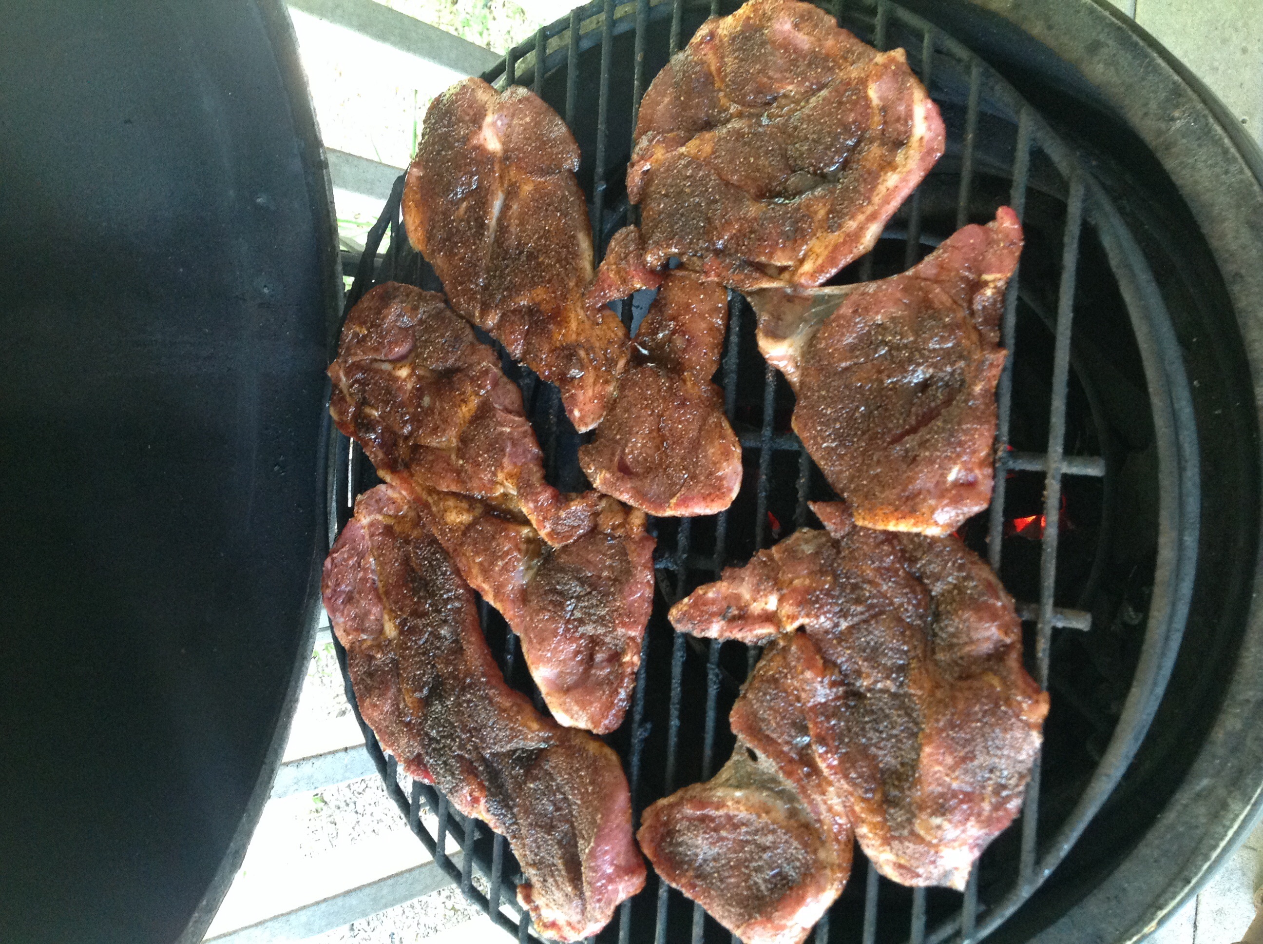 Pork Butt Steak Lunch — Big Green Egg Forum