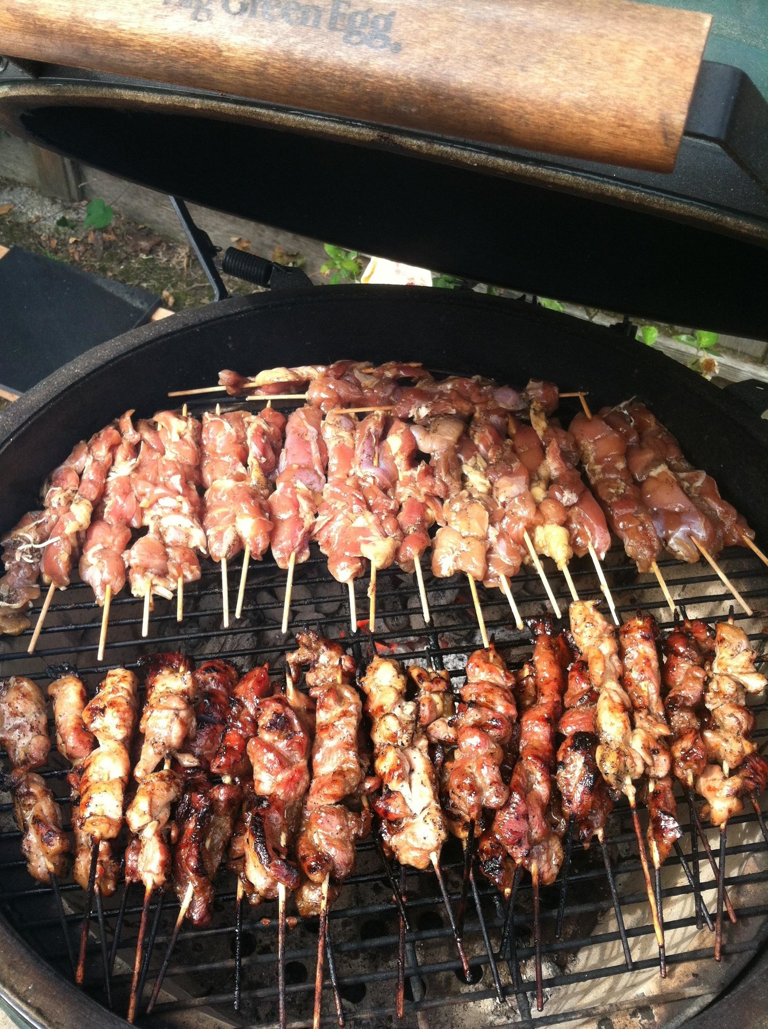 Traditional skewers vs The Fire Wire for Kabobs......... — Big Green Egg Forum