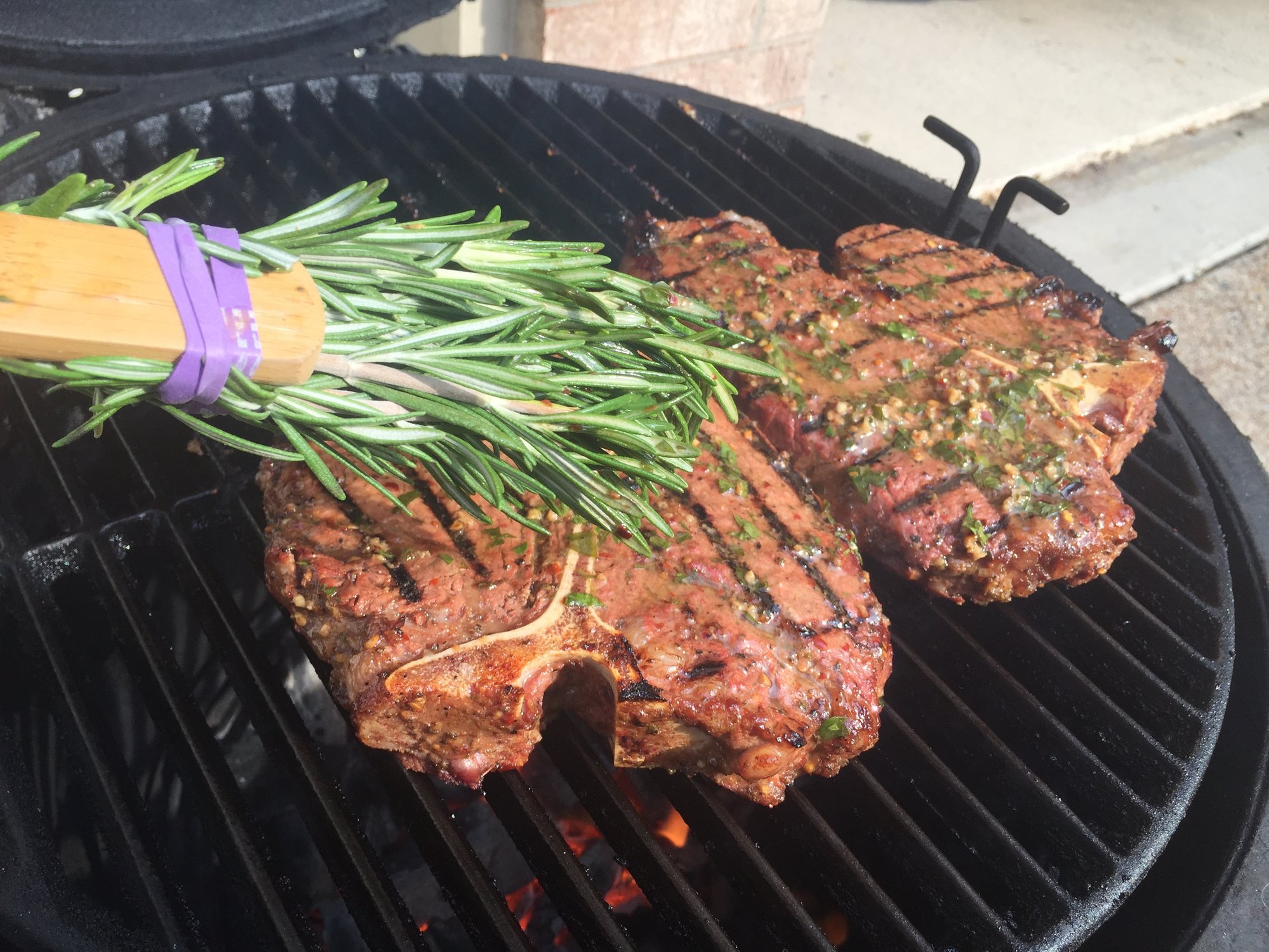Adam Perry Lang ButterBombed Porterhouse — Big Green Egg Forum