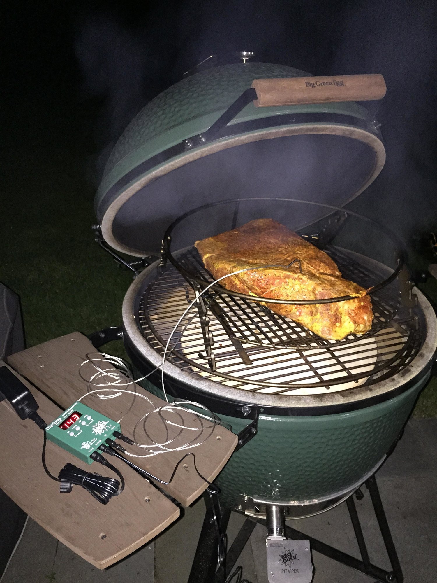First Brisket, XL Egg with DigiQ BBQ Guru DX2 — Big Green Egg Forum
