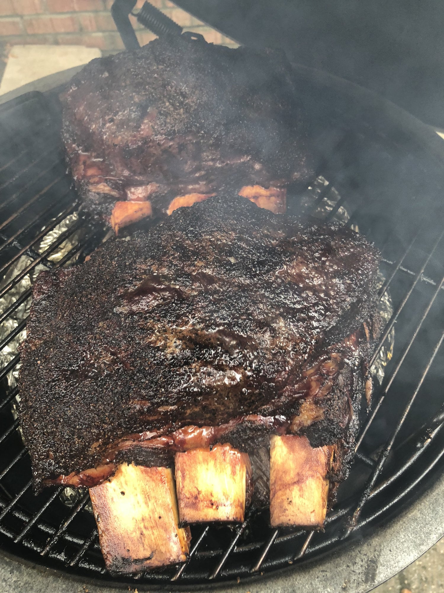 Beef Lump Two Firsts - Rockwood Lump and Beef Ribs — Big Green Egg Forum