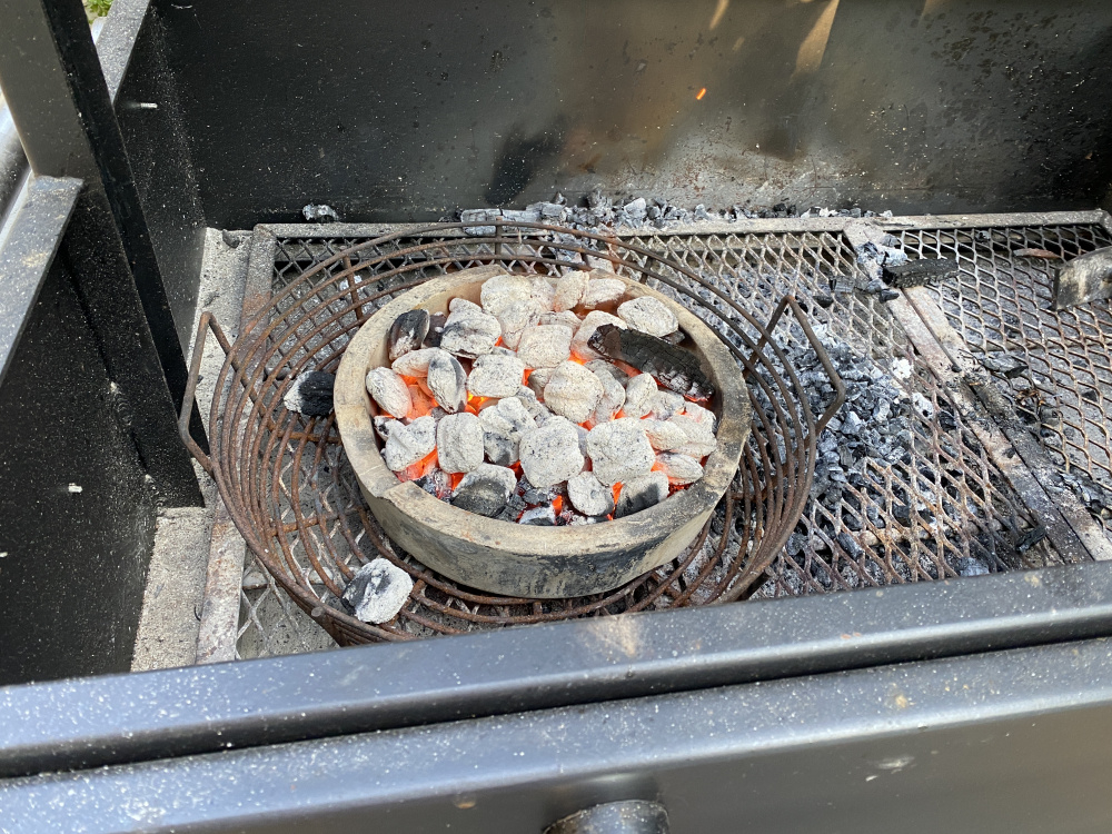 Brats on a SM using a part of my small egg — Big Green Egg EGGhead