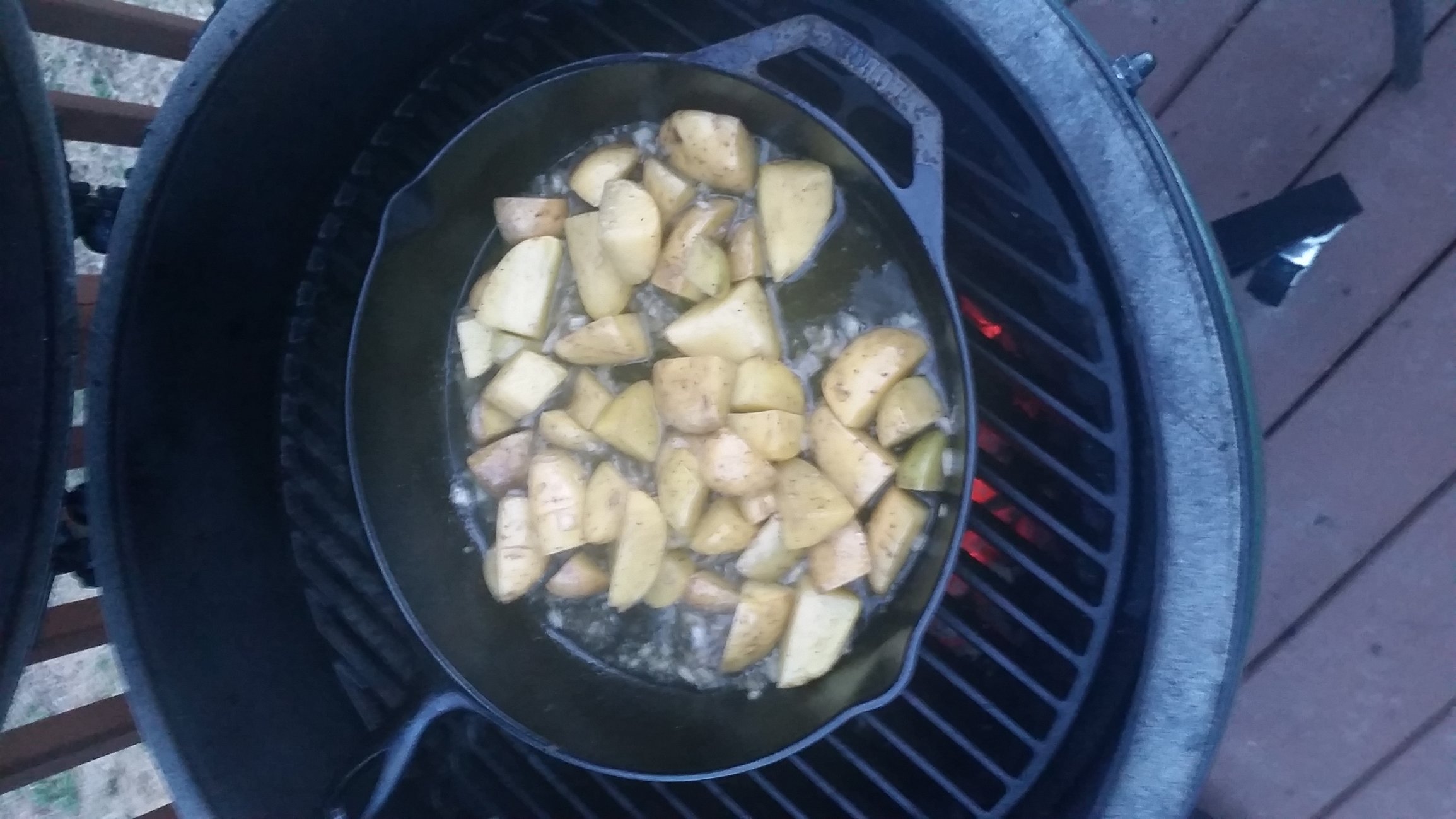 seared ribeye and skillet potatoes — Big Green Egg Forum