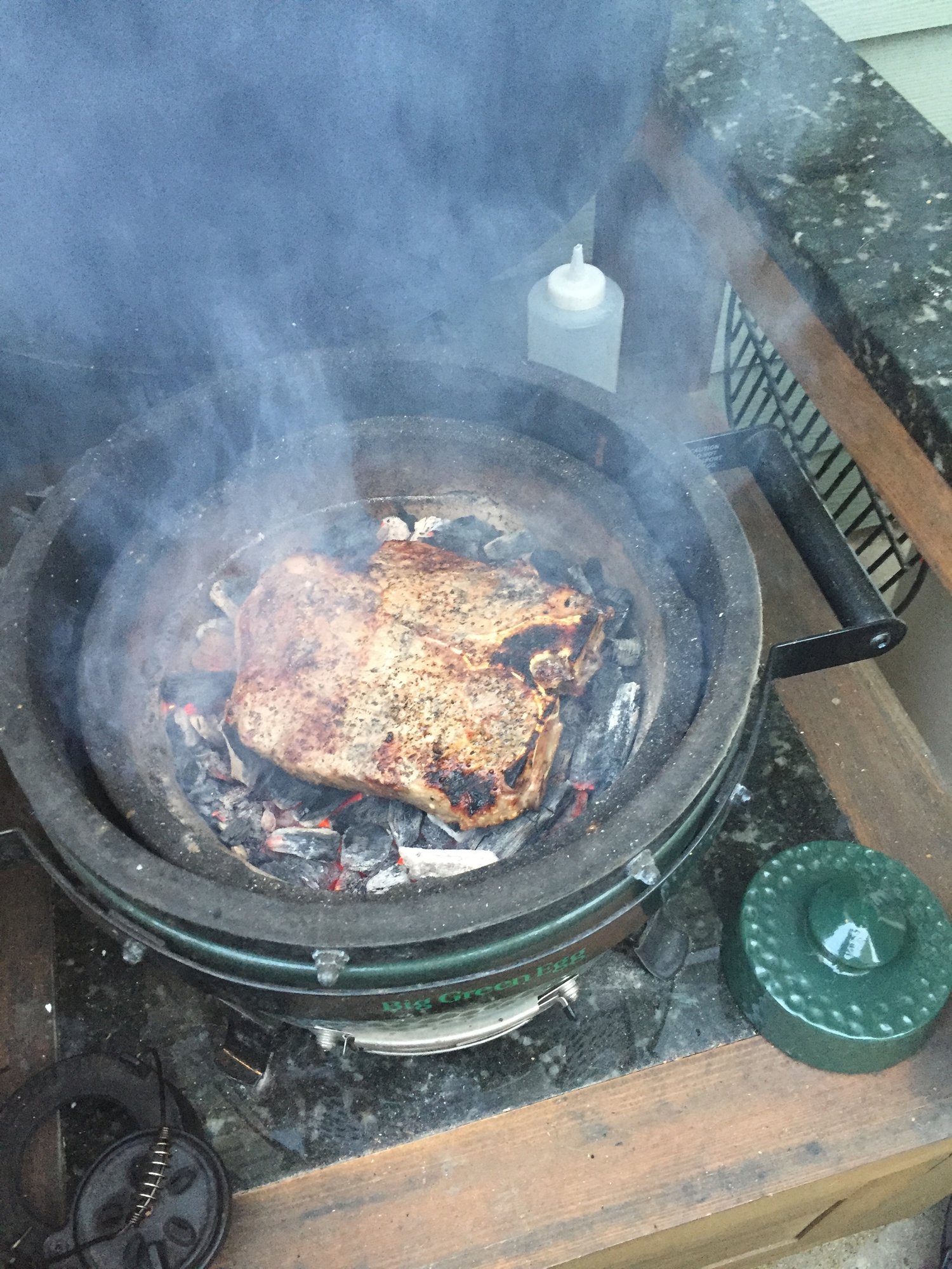 SRF (RR) Porterhouse.....going Caveman this evening.... — Big Green Egg