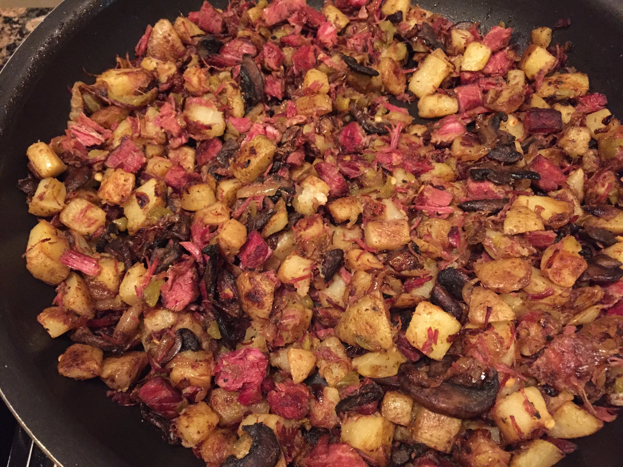 pastrami hash — Big Green Egg EGGhead Forum The Ultimate Cooking