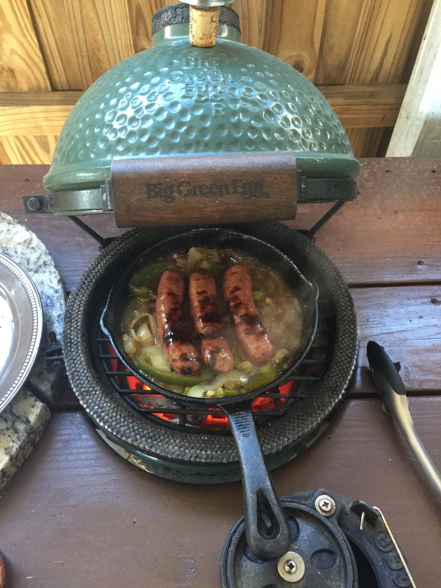 Afternoon snack beer brats — Big Green Egg Forum