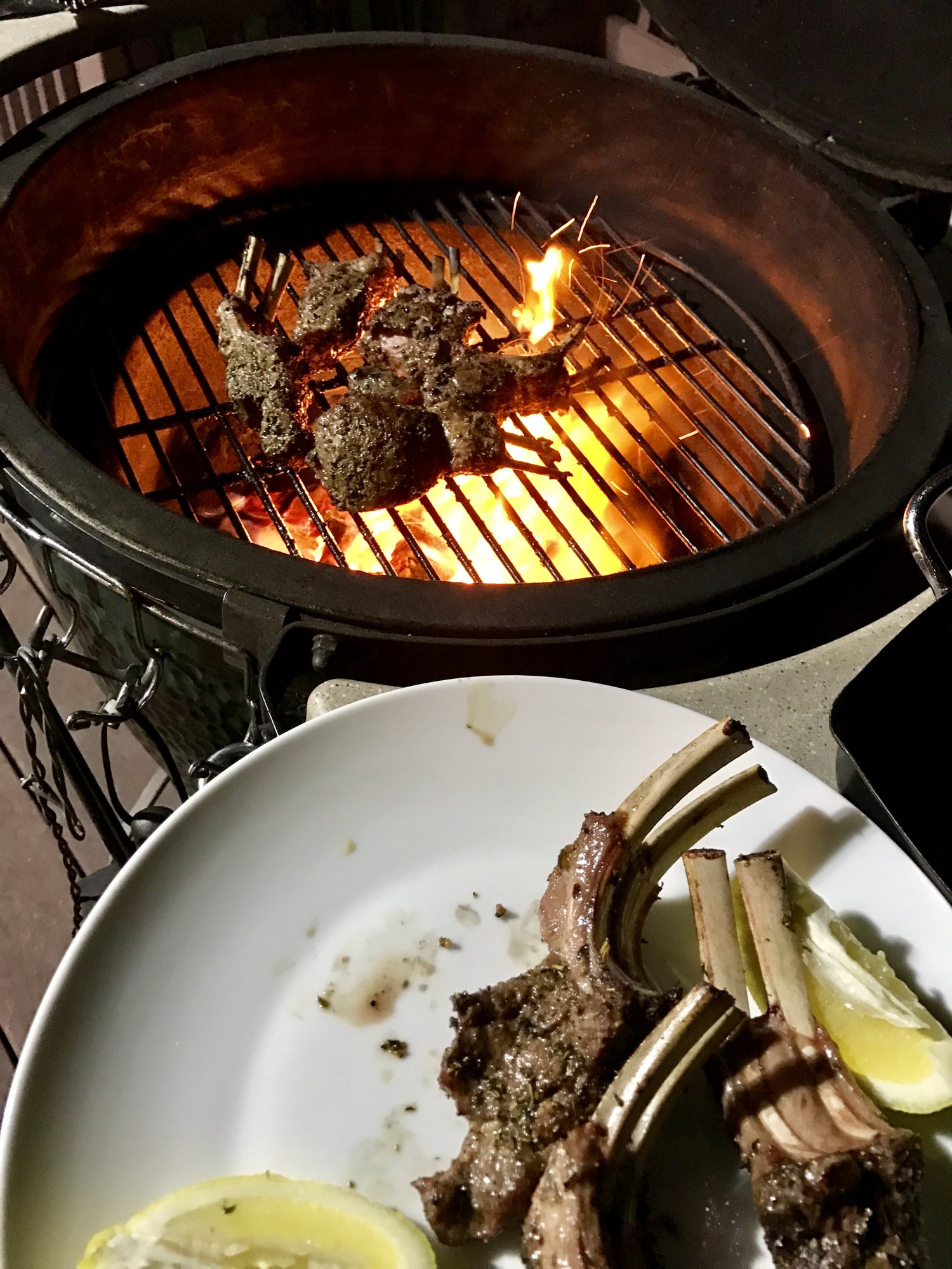 Two Rib Lamb Chops — Big Green Egg Forum