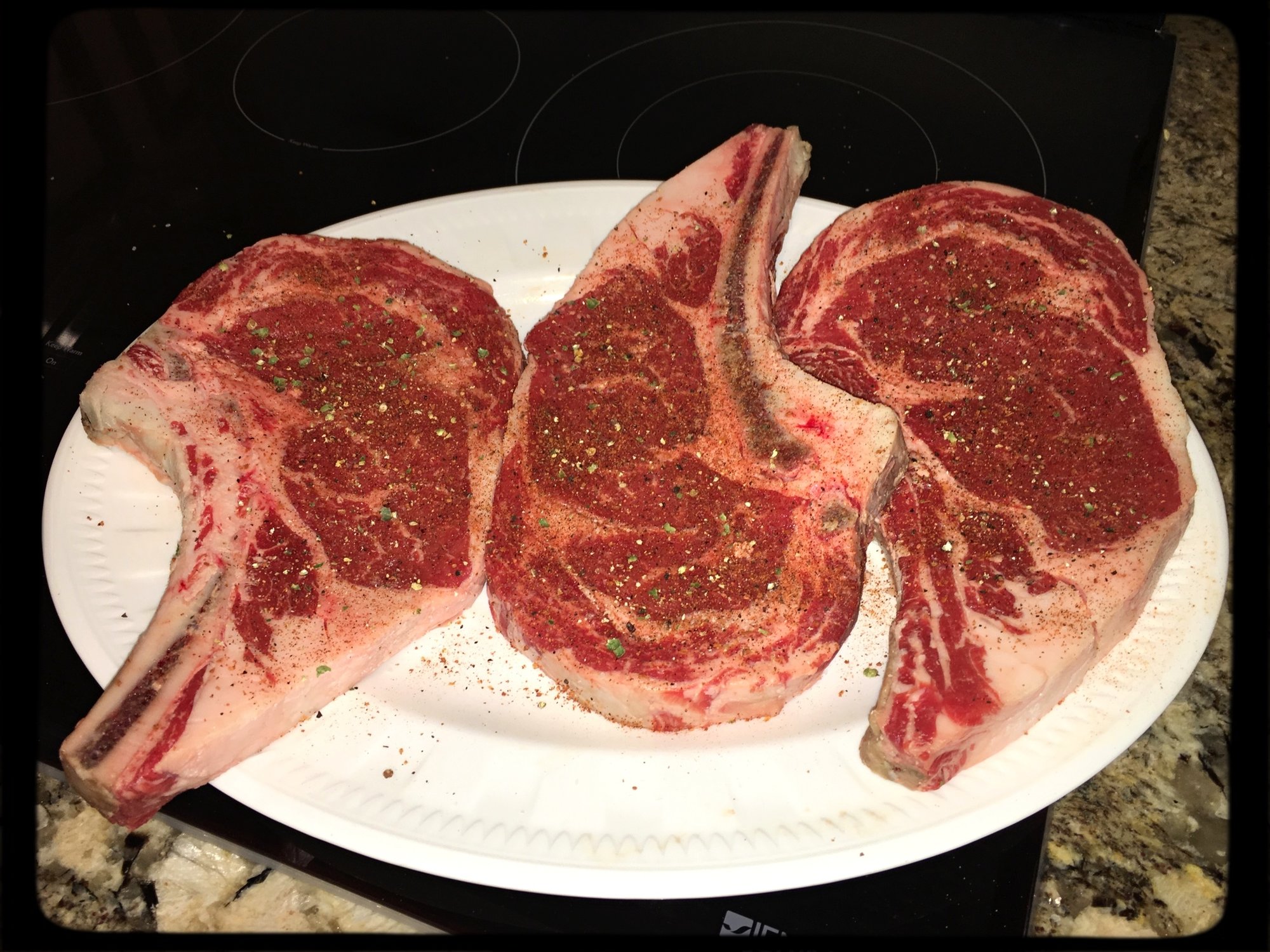 Ribs and ribeyes for dinner tonight — Big Green Egg Forum