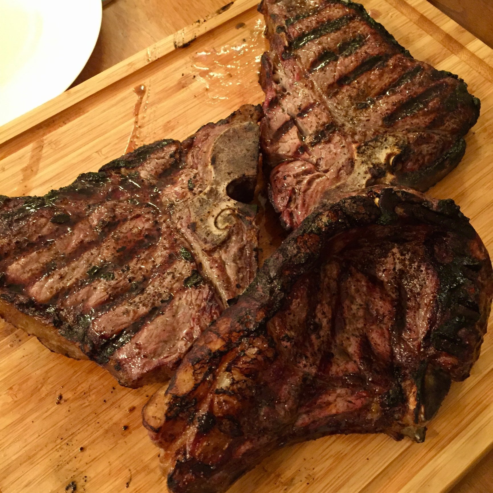 Porterhouse night — Big Green Egg EGGhead Forum The Ultimate