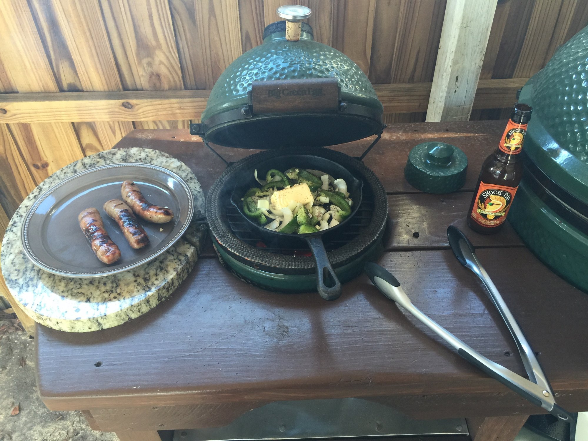 Afternoon snack beer brats — Big Green Egg Forum