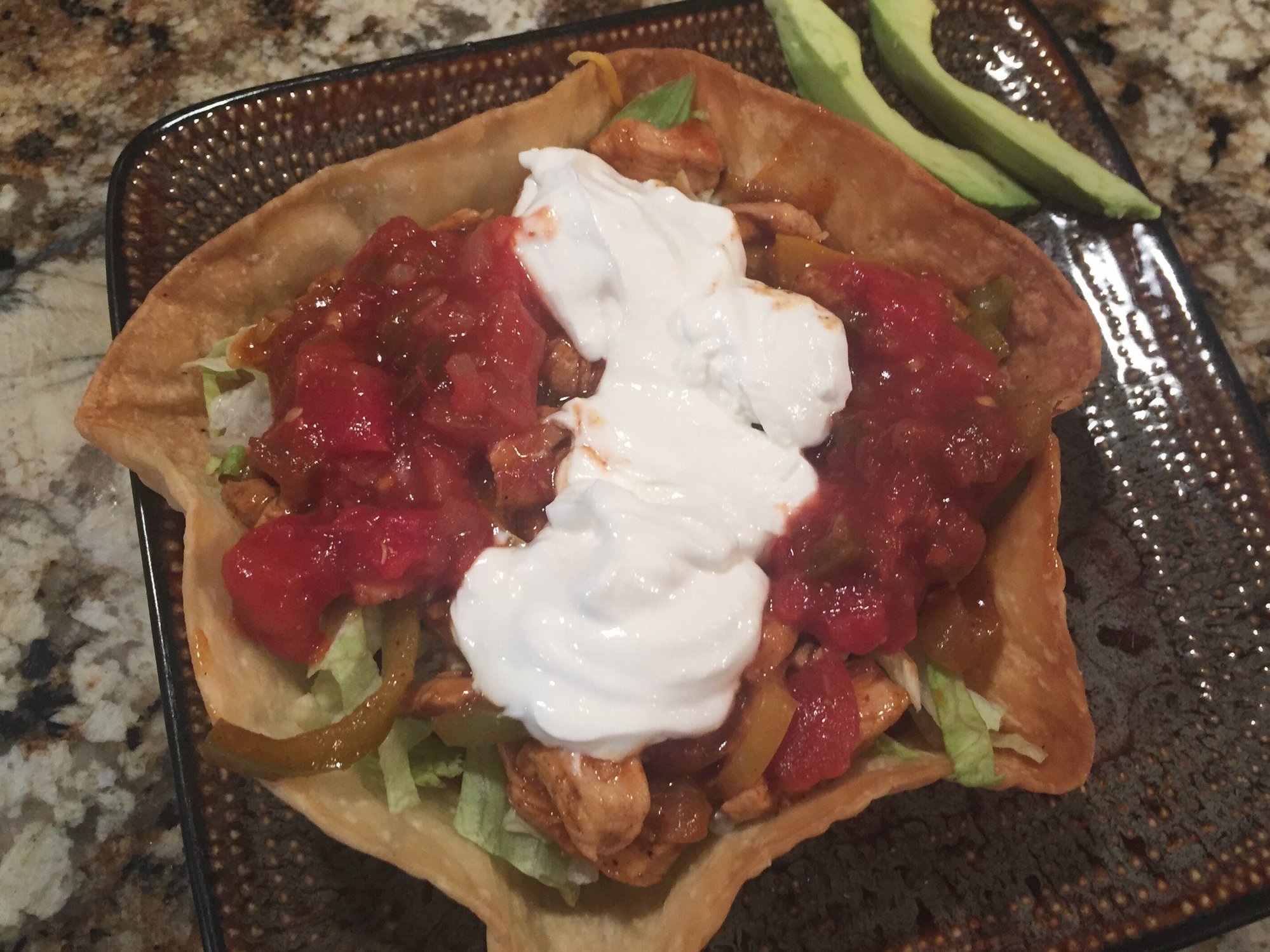 Friday Night Chicken Fajita Salad — Big Green Egg EGGhead Forum The