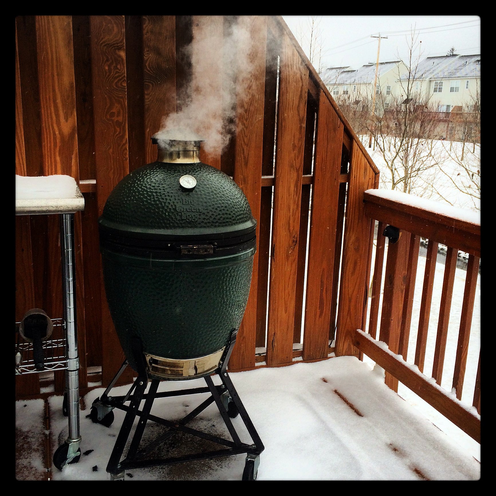 Sunday Snow Cook... — Big Green Egg Forum