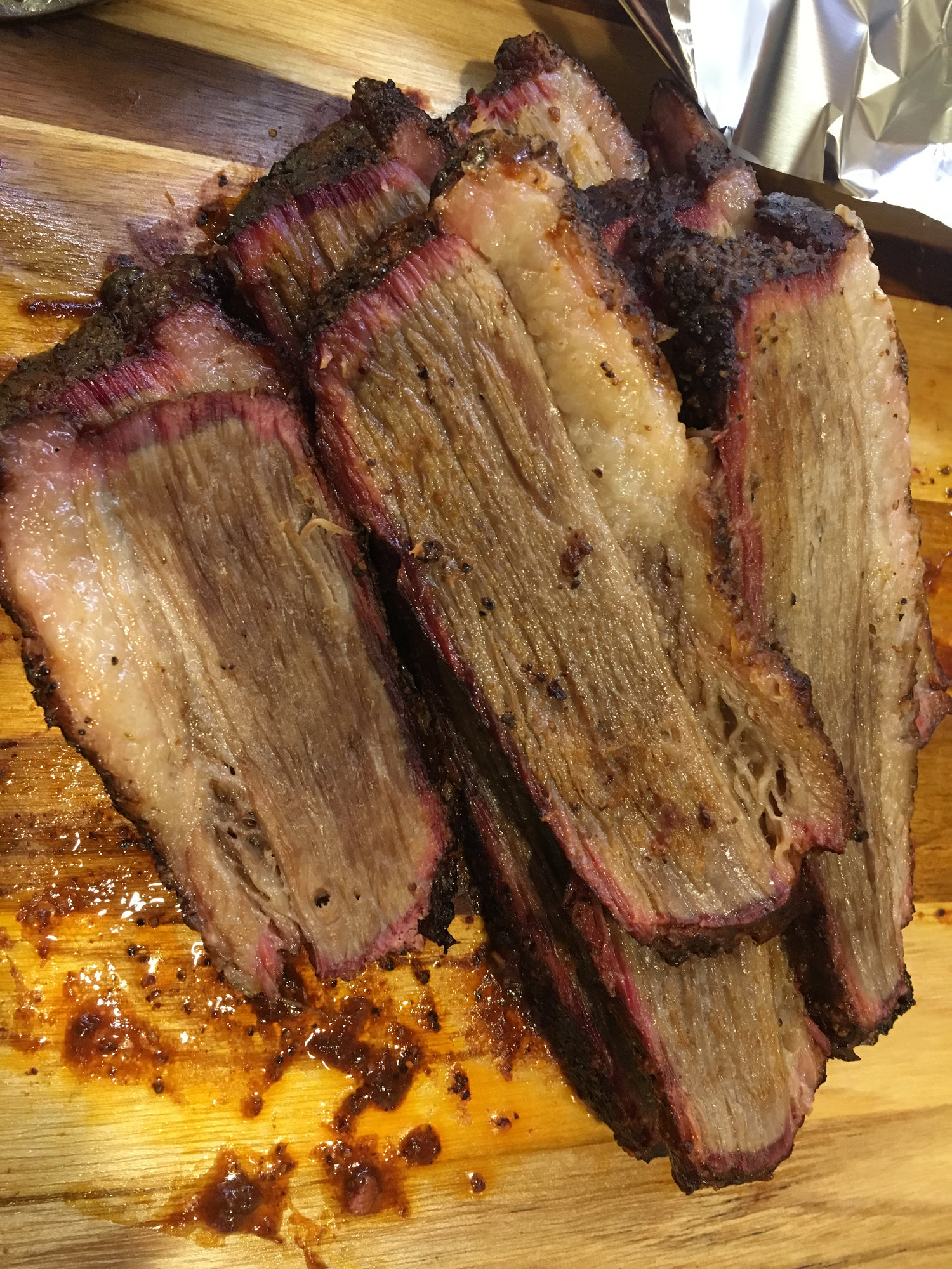 Brisket flat in red chile sauce — Big Green Egg EGGhead Forum The