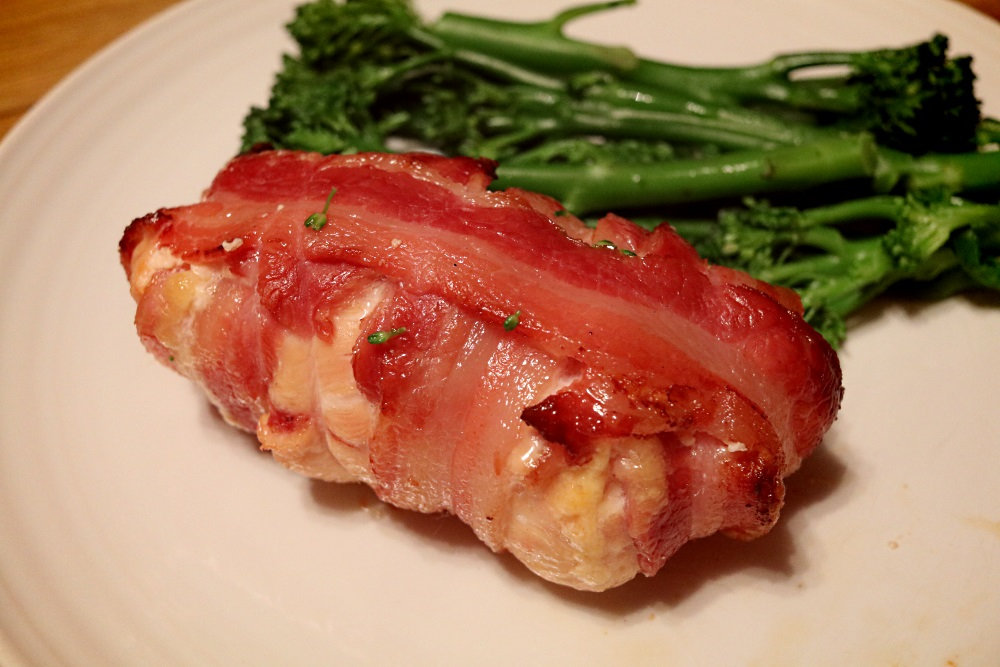 Bacon wrapped stuffed chicken breast — Big Green Egg Forum