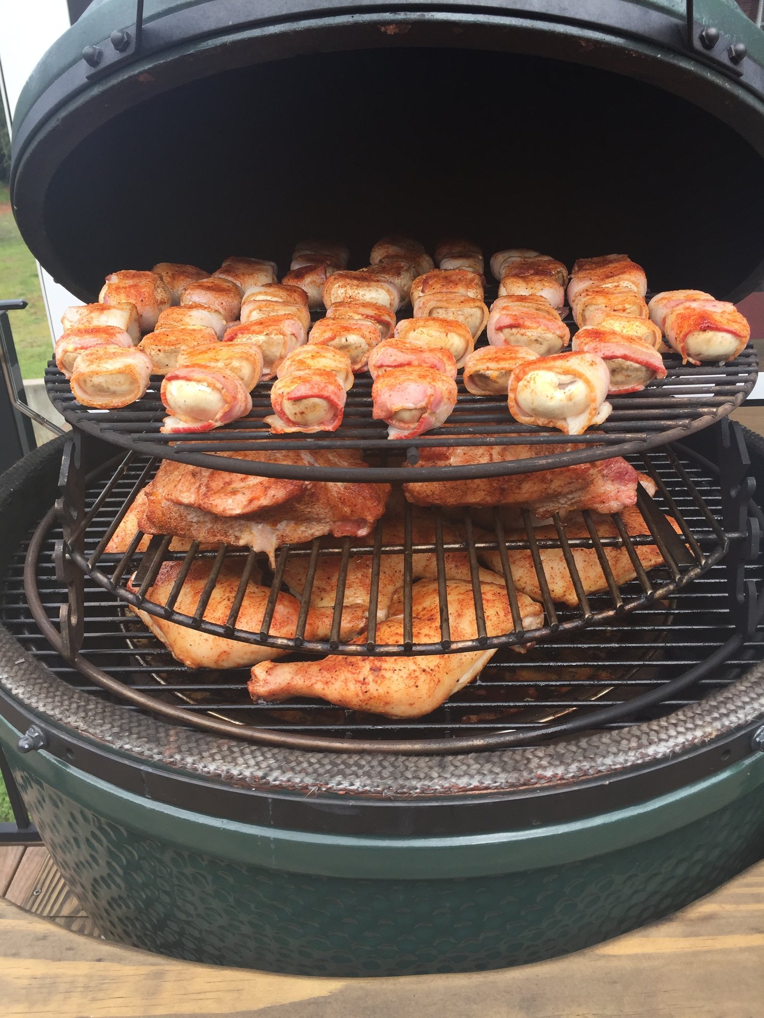 big green egg chicken leg quarters