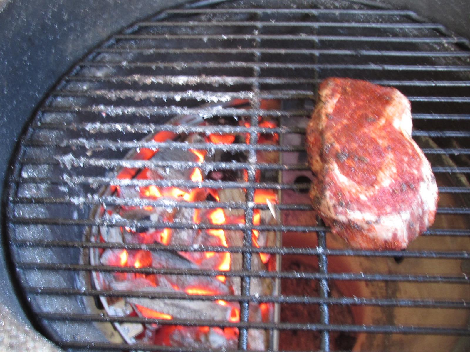 Caveman Steak Using TurboStream Lump Saver — Big Green Egg Forum