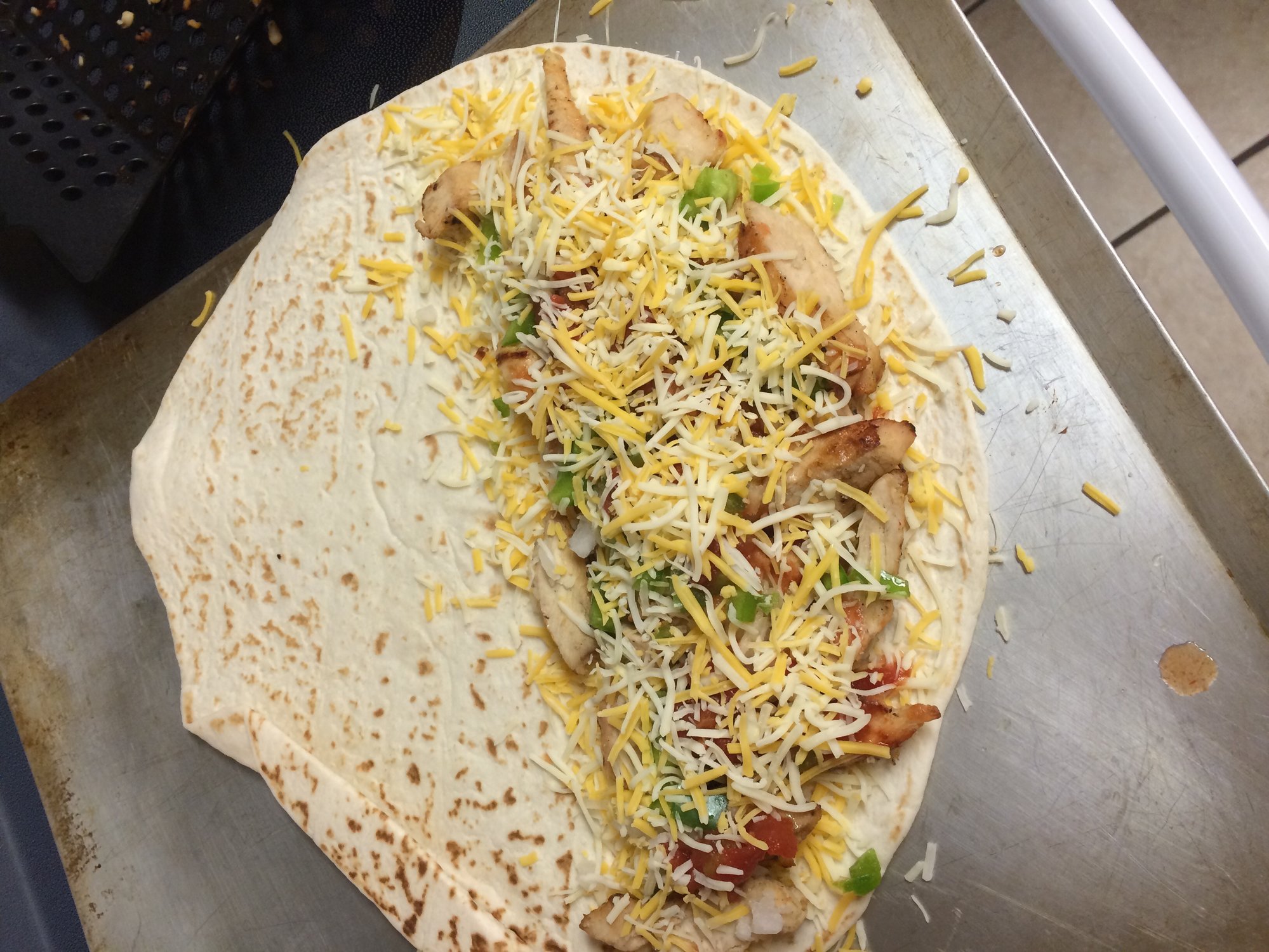 Grilled chicken fajita quesadillas on the egg!!! — Big Green Egg Forum