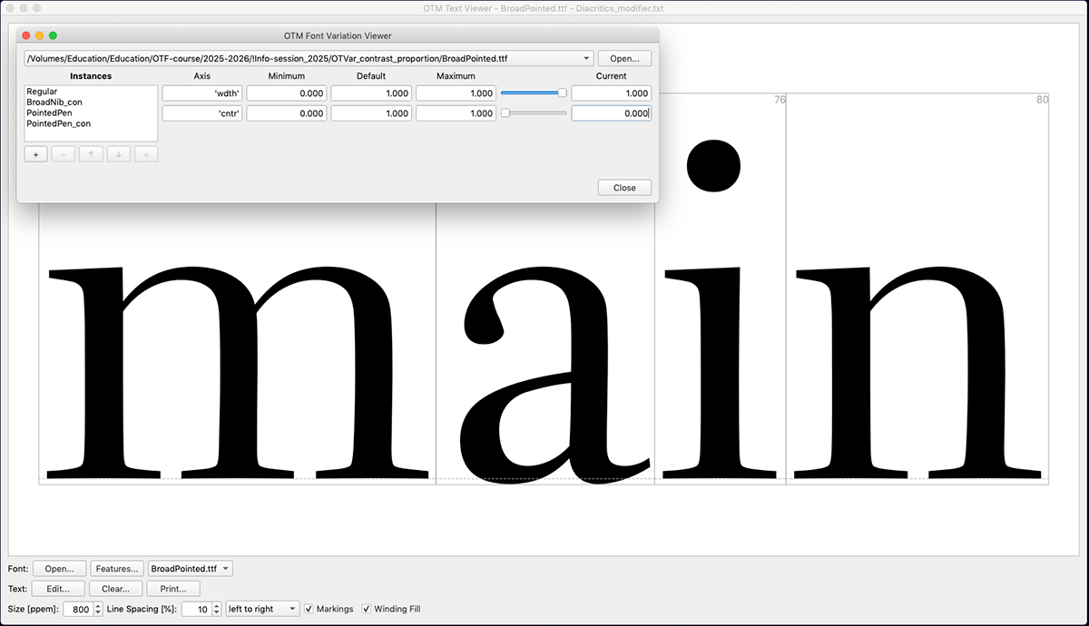 Origin of Type Frameworks (OTF) Course: contrast flow 3