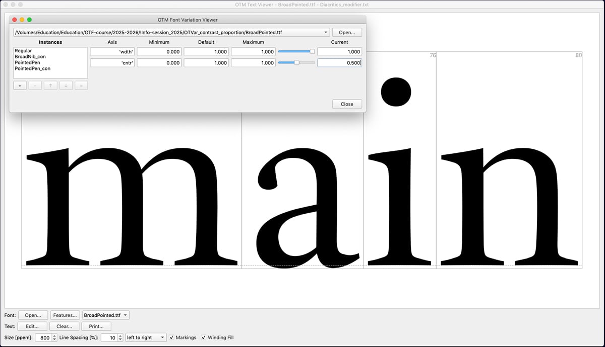 Origin of Type Frameworks (OTF) Course: contrast flow 2