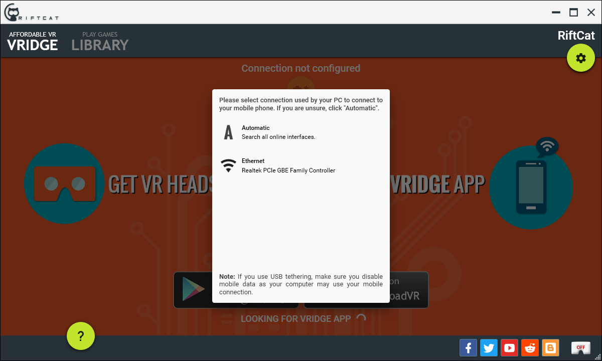 gear vr vridge