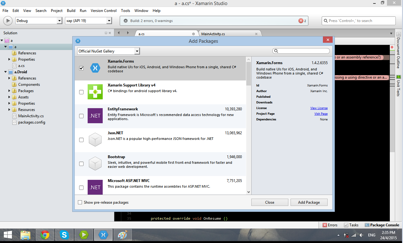 Xamarin Layout Resource Could Not Be Found | could not add xamarin forms the type or namespace name Xamarin Layout Resource Could Not Be Found | could not add xamarin forms the type or namespace name