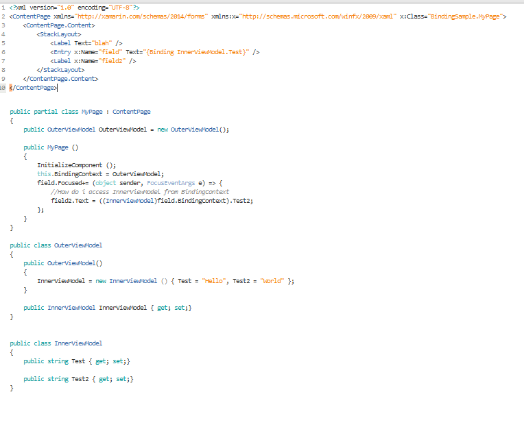 How to use bindingcontext in c#