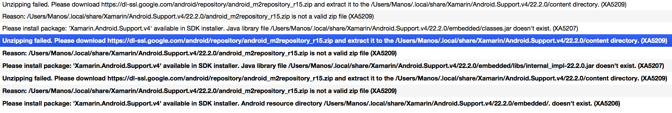 android_m2repository_r15 zip : unzipping failed on Mac How can I