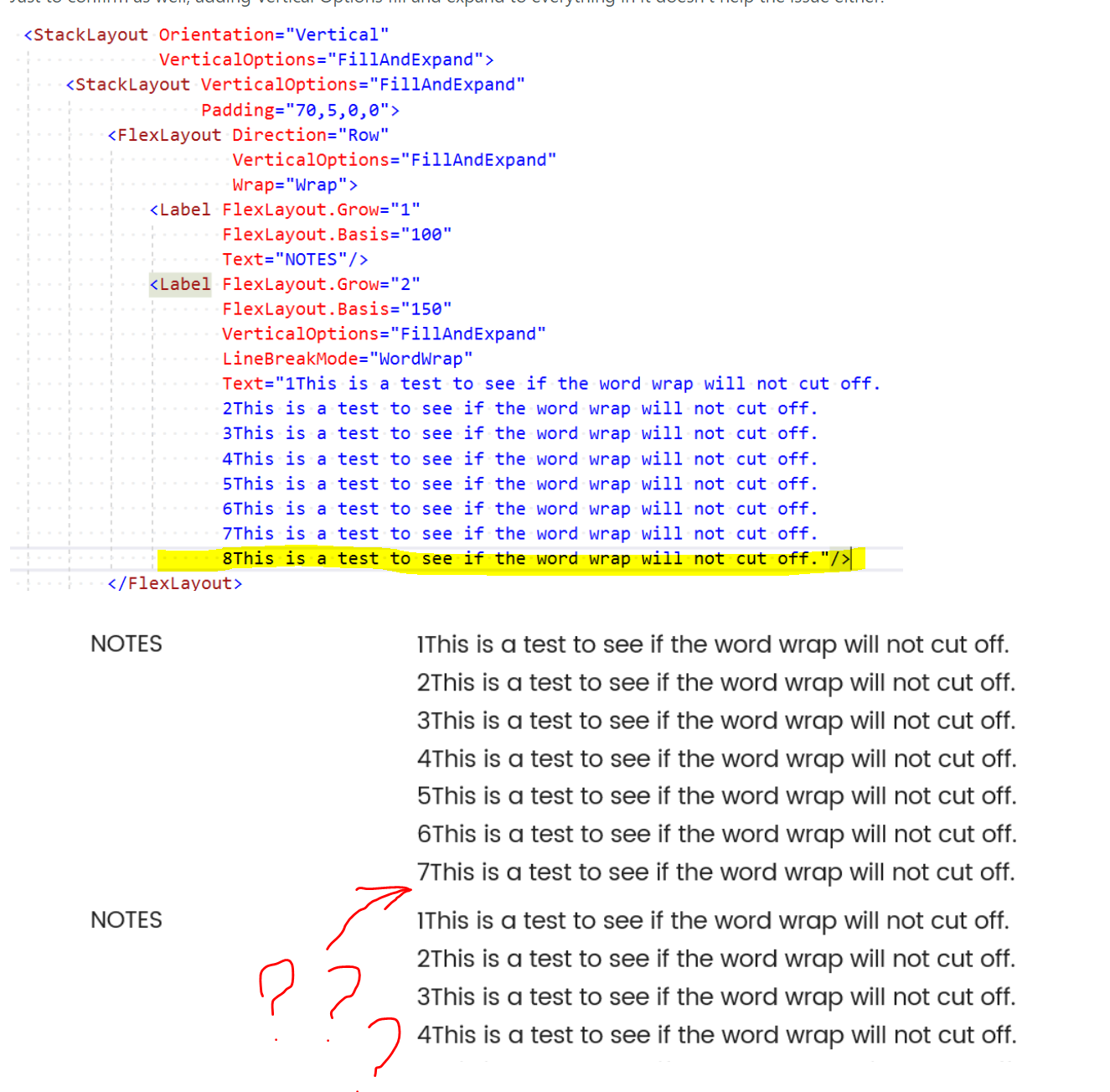 Long label with word wrap doesn't seem to auto calculate height
