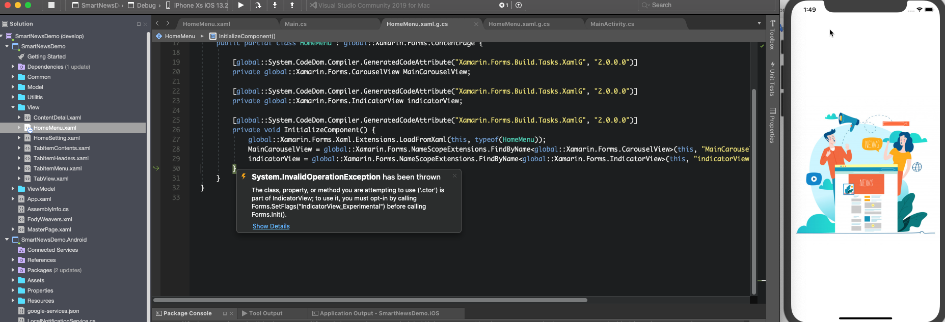 Xamarin.forms 4.6 with indicator view? — Xamarin Community Forums