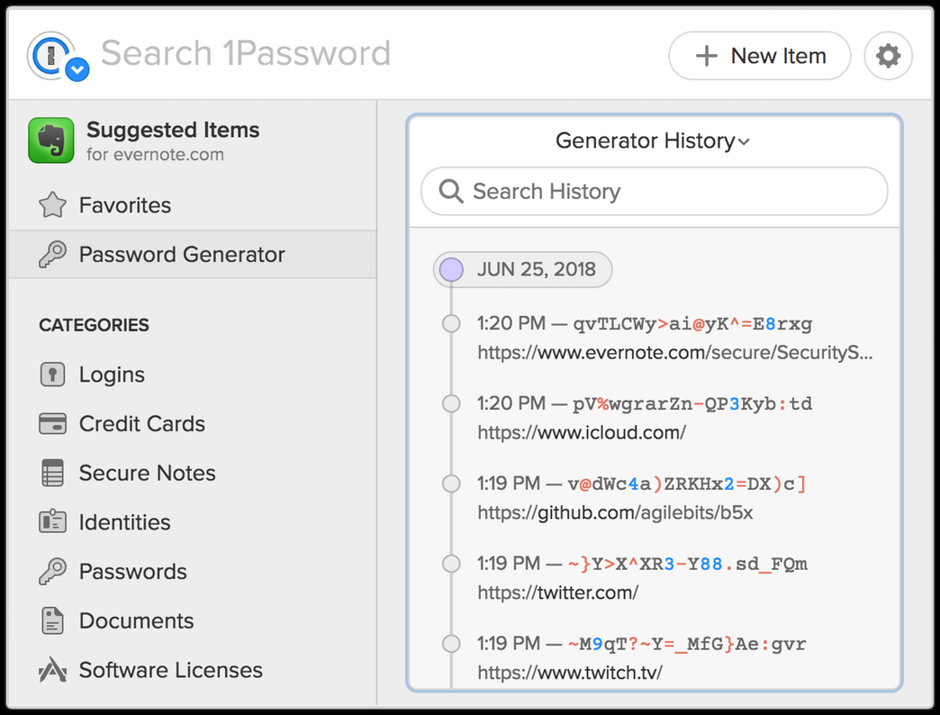 1password history