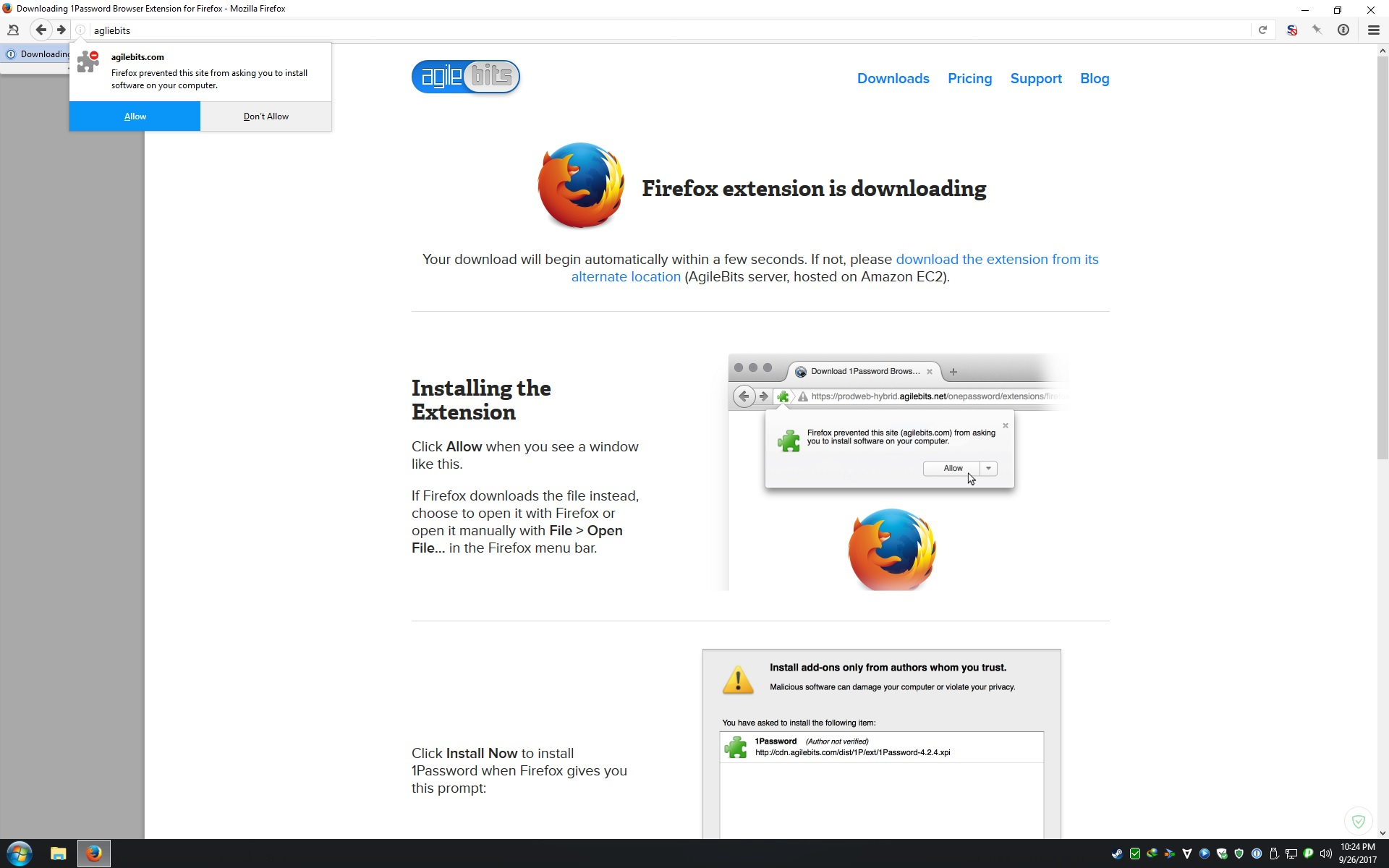 firefox update download location