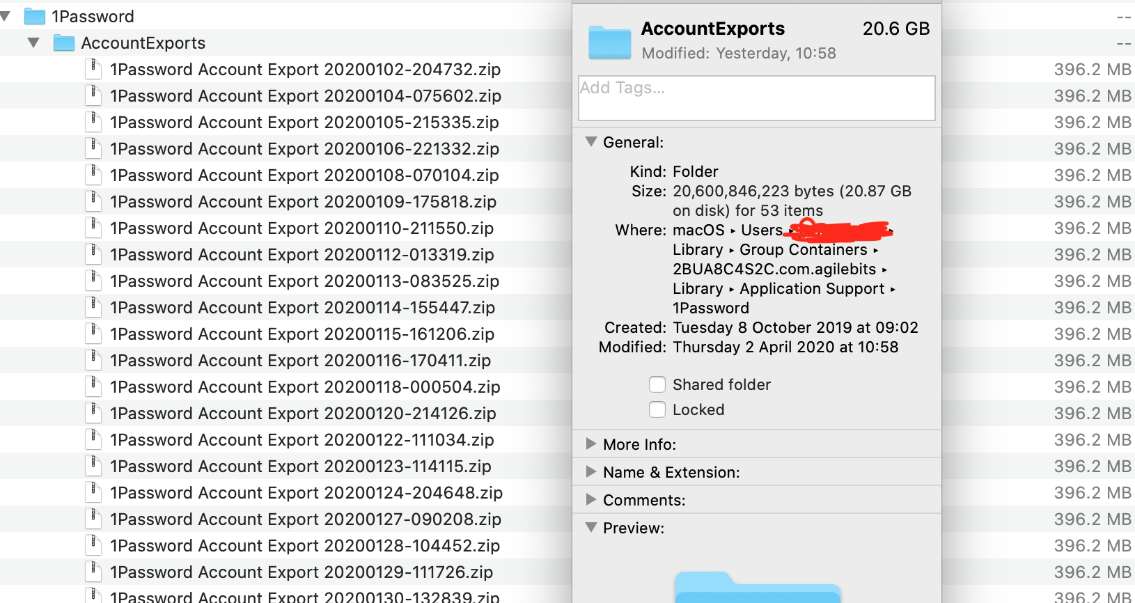 1password export