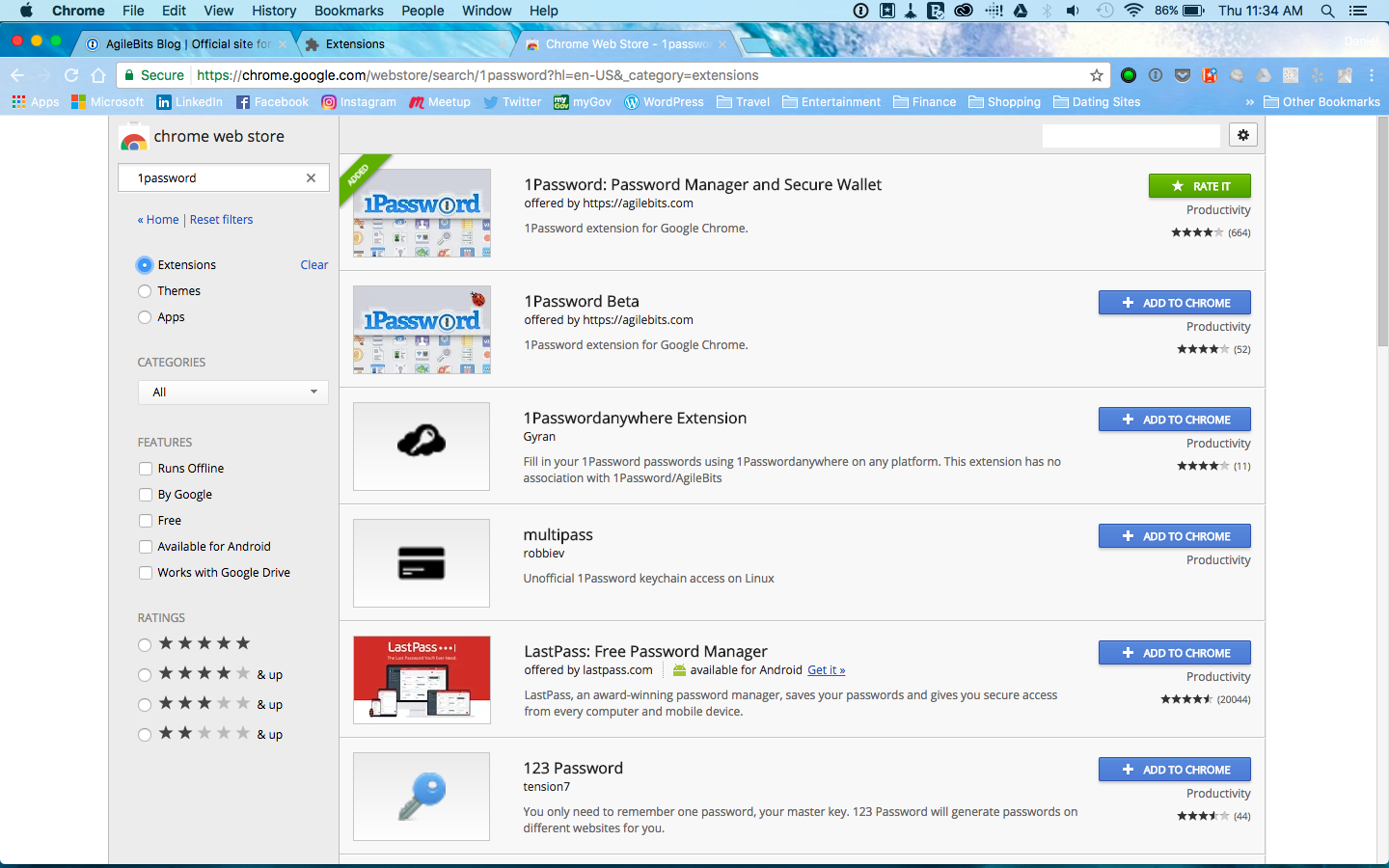 1password extension chrome