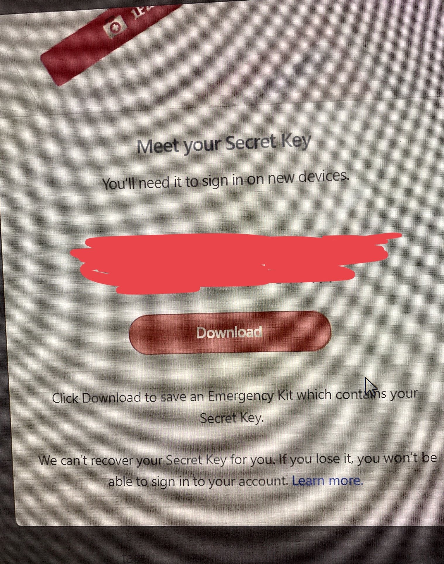 1password login without secret key