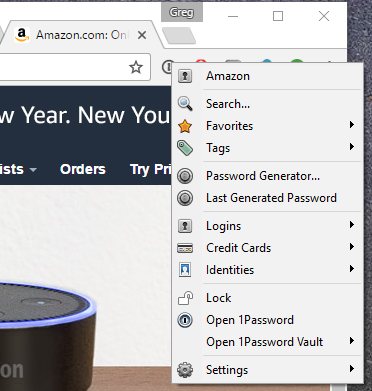 chrome extensions 1password