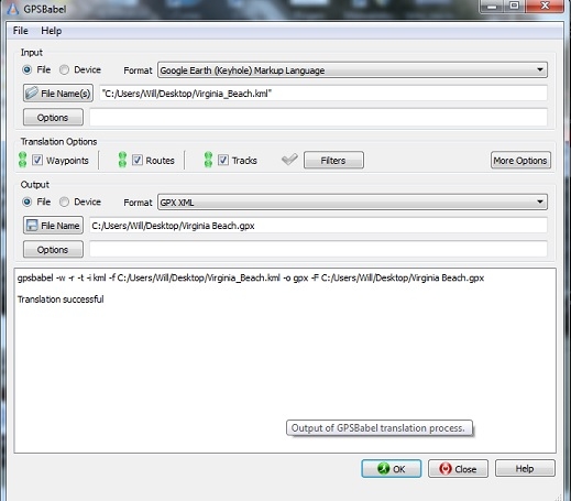 gpsbabel kml to gpx
