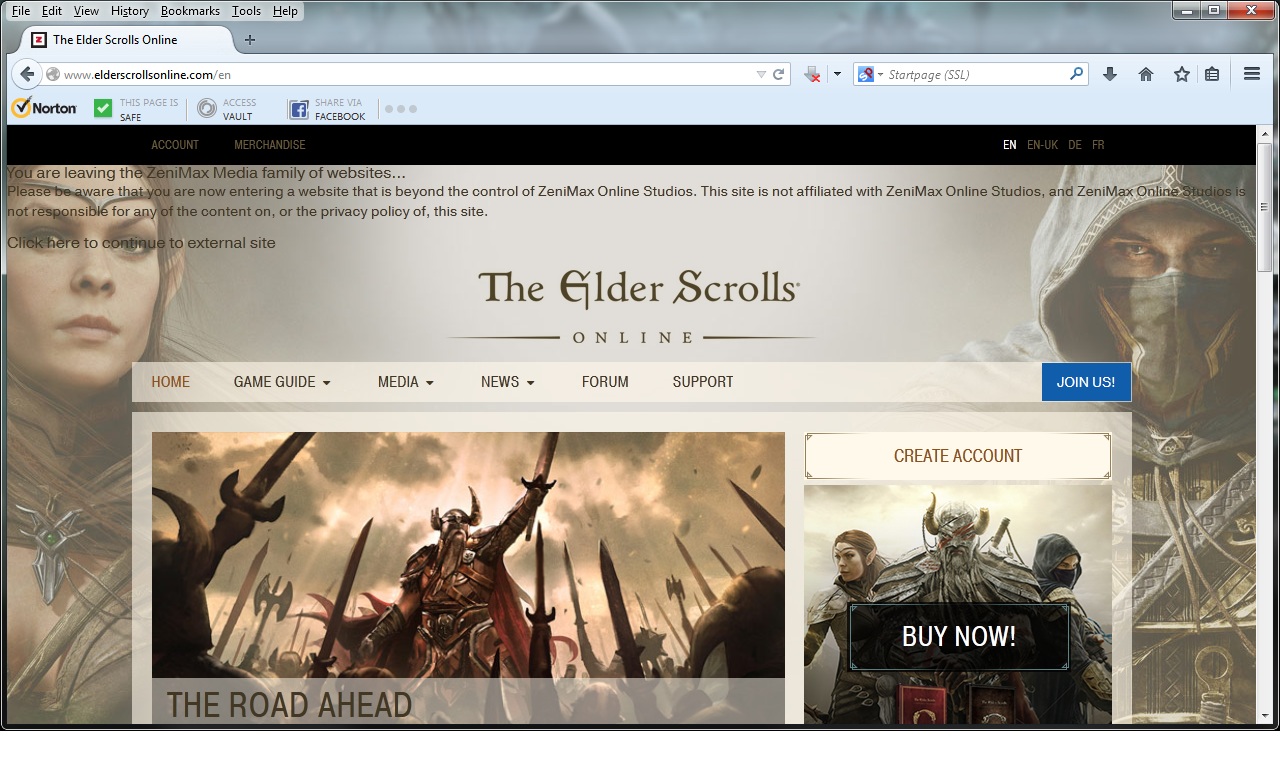 Elder Scrolls Main  Page — Elder Scrolls Online