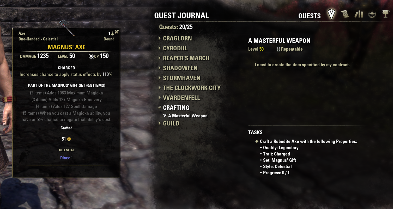 Master Writ issue — Elder Scrolls Online