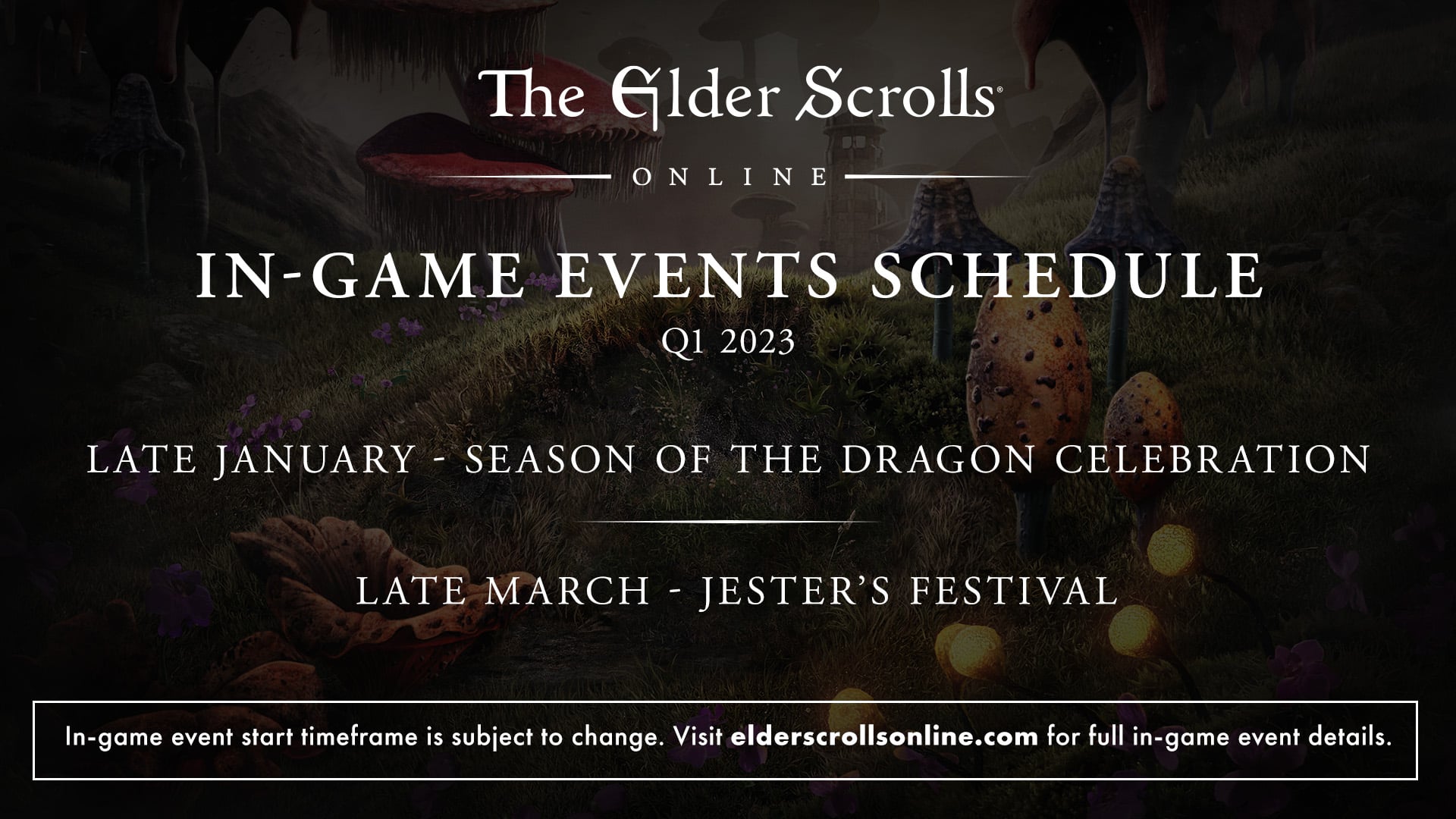 2023 Q1 Event Schedule (January through March) — Elder Scrolls Online