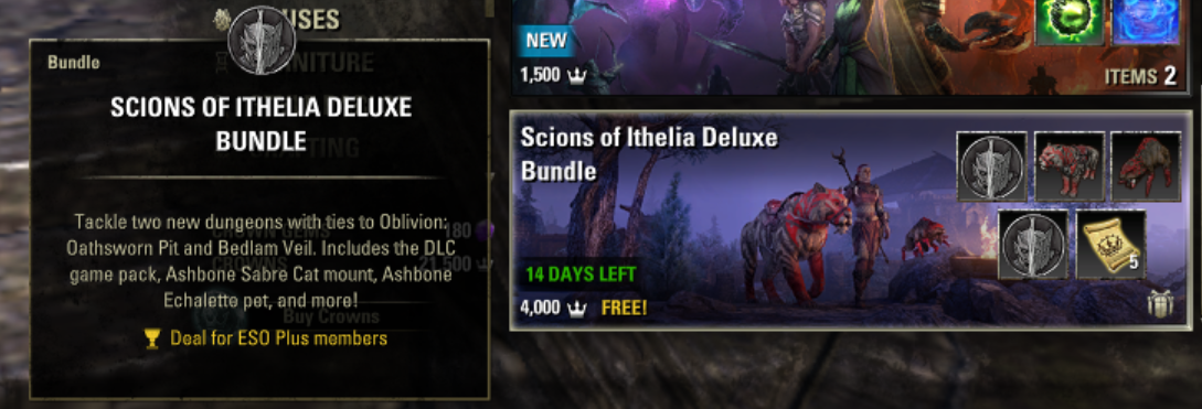 Free Deluxe Bundle for ESO+? — Elder Scrolls Online